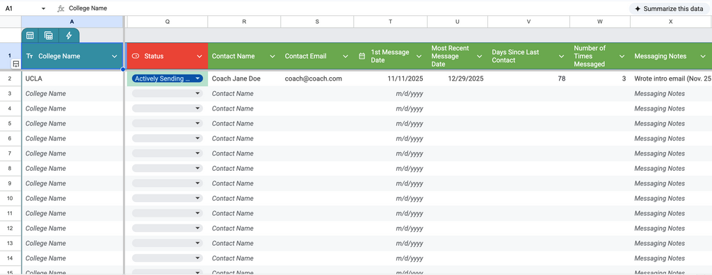 Bundle Recruiting System - Google Sheets Tracker + Profile Templates | All Sports