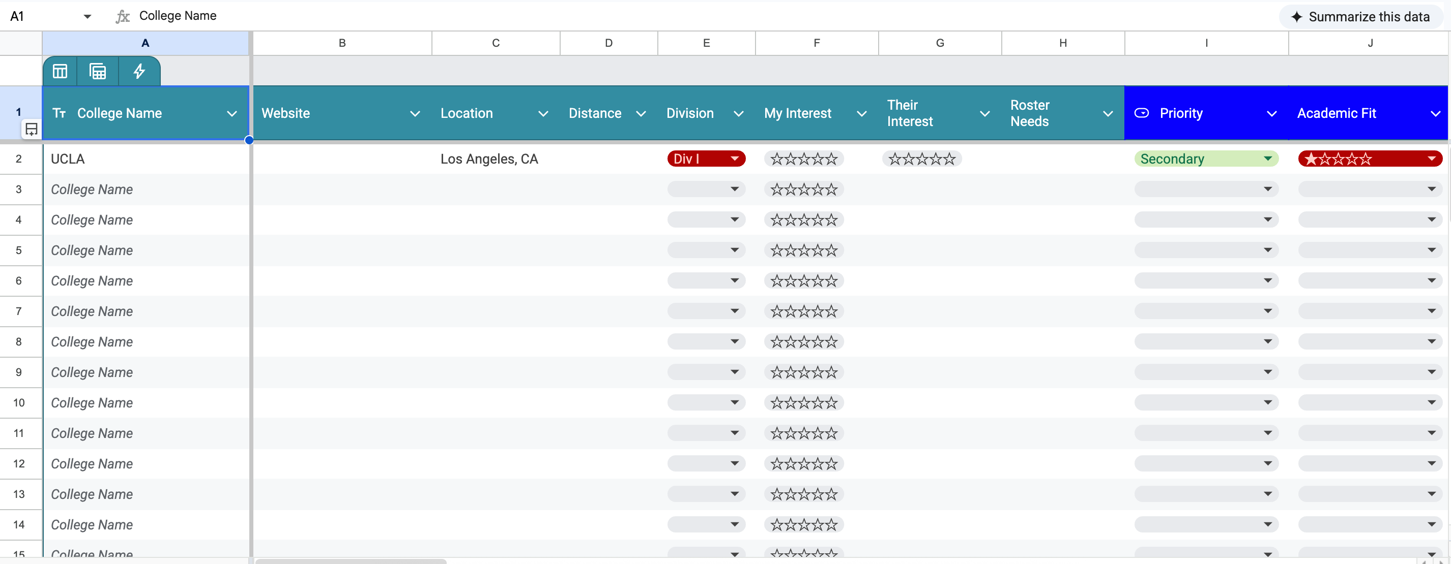 College Sports Recruiting System Bundle - Tracker + Profile Templates | All Sports
