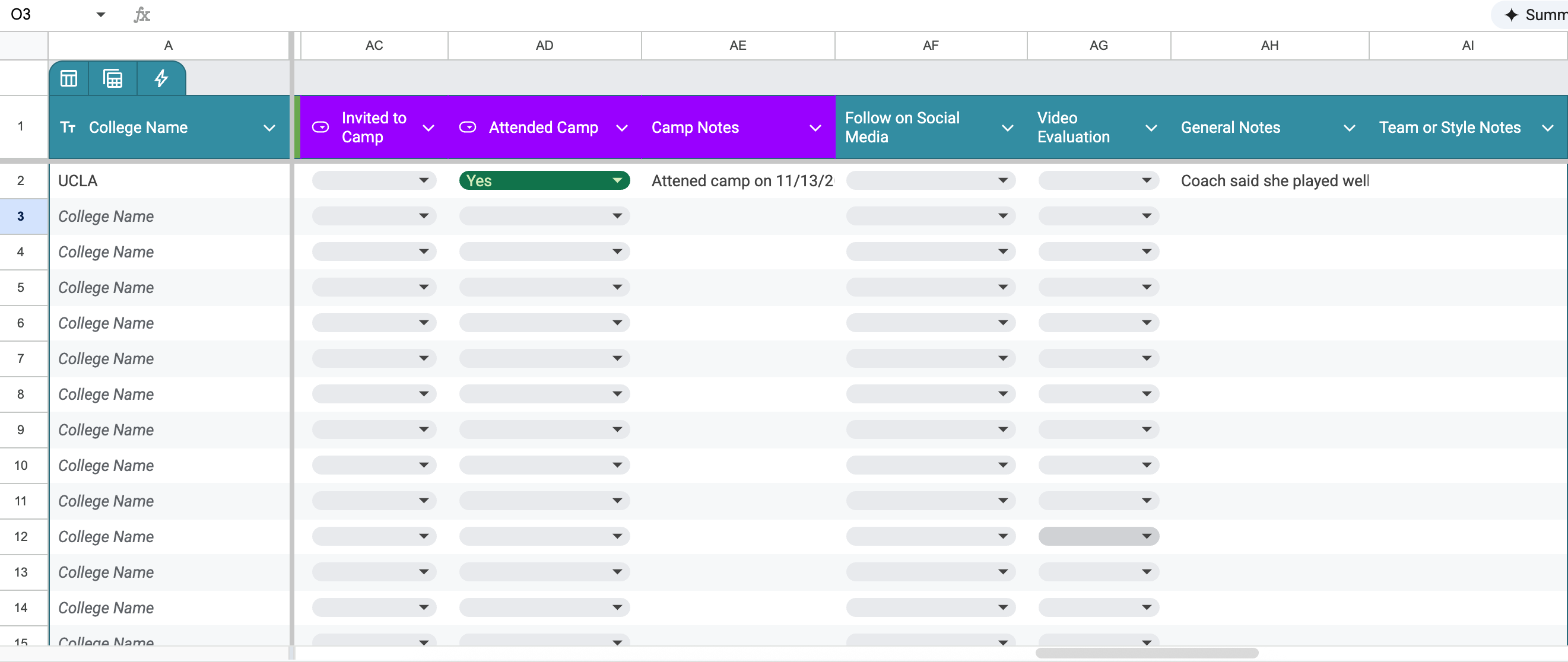 Bundle Recruiting System - Google Sheets Tracker + Profile Templates | All Sports