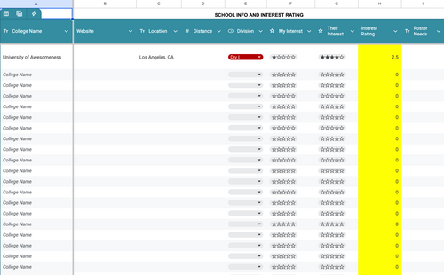 Bundle Recruiting System - Google Sheets Tracker + Profile Templates | All Sports