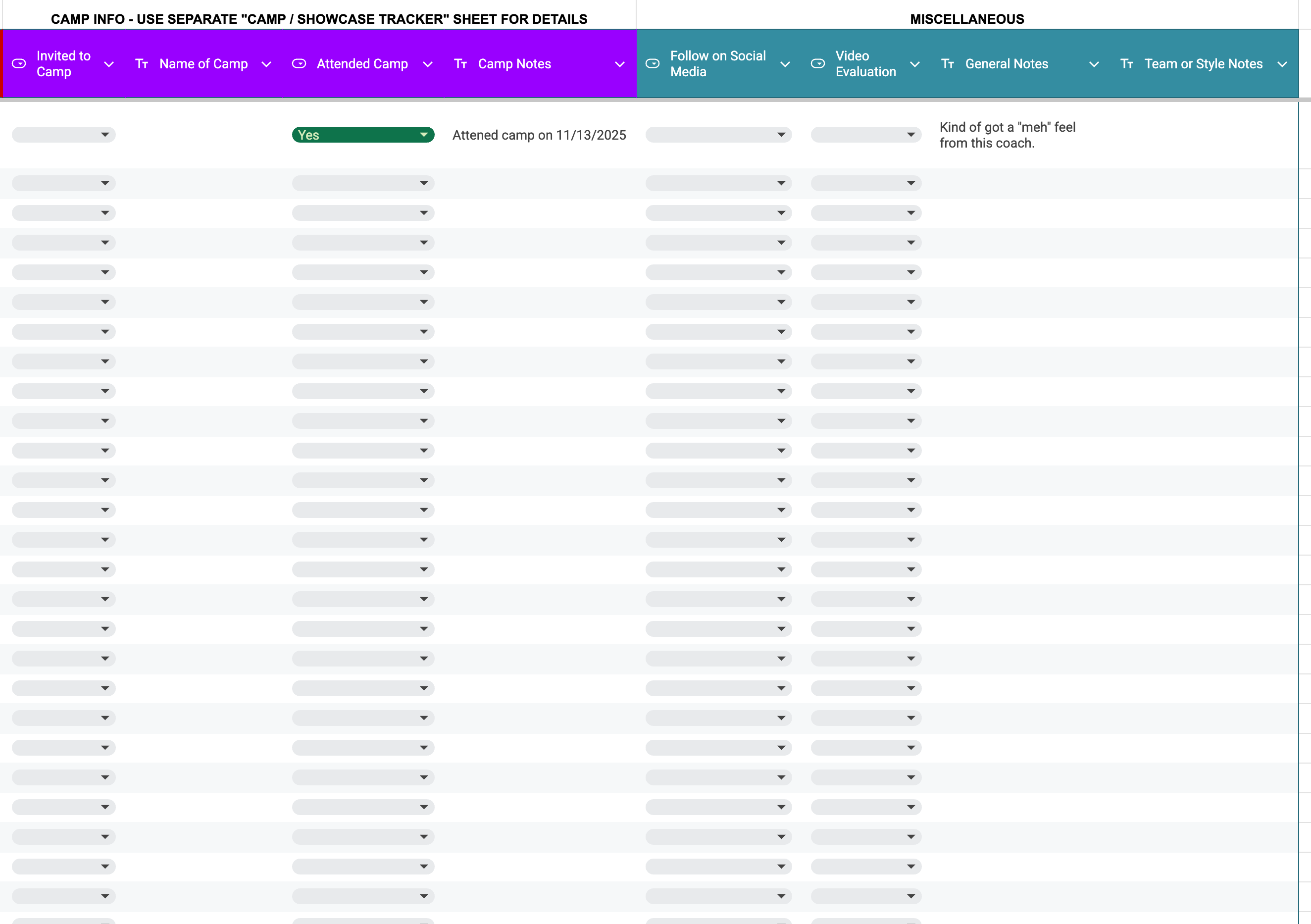 Bundle Recruiting System - Google Sheets Tracker + Profile Templates | All Sports