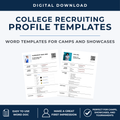 Player Profile Templates | Word Templates for Showcases & Coach Outreach